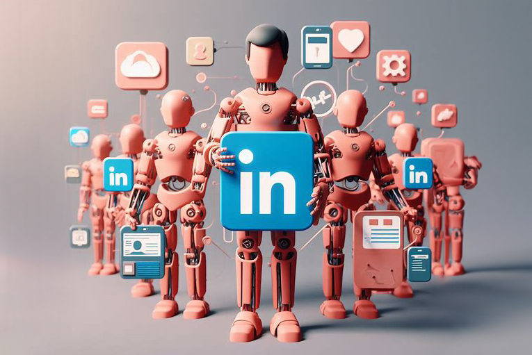 immagine illustrativa di come usare linkedin creata con AI